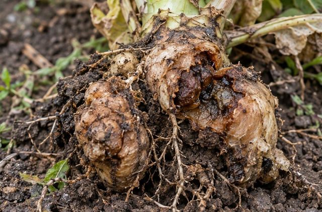 The clubs rot and smell later in the season.