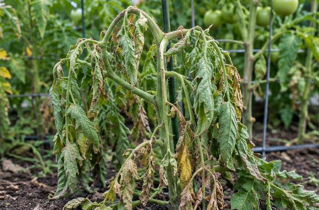 Leaves droop, then plants collapse.