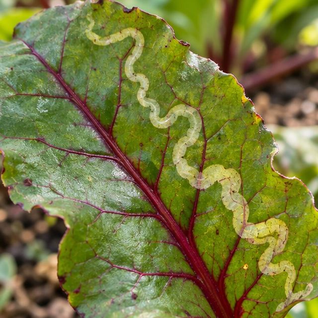 Pale, snaking lines that widen as the larva grows.