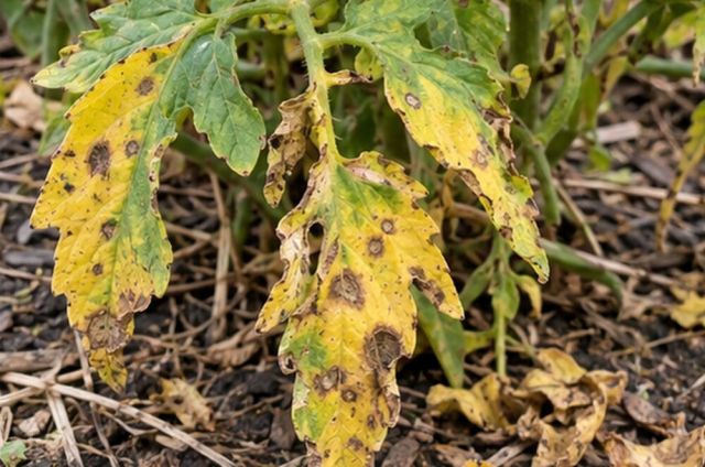 Leaves yellow and drop from the bottom.
