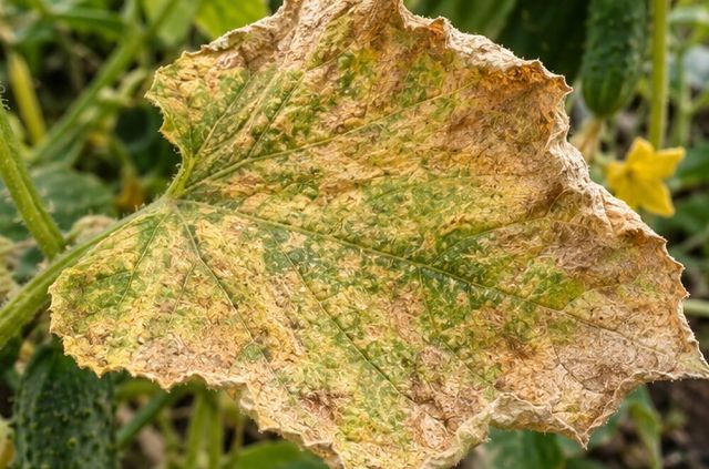 Leaves turn dull yellow-bronze and dry.