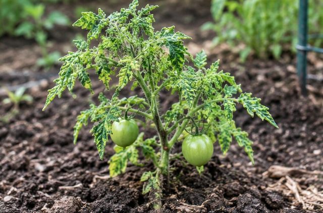 Plants grow slowly and crop less.