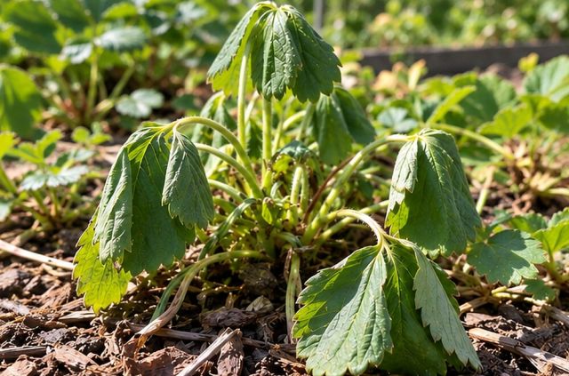 Plants wilt in the heat and recover at night, at first.
