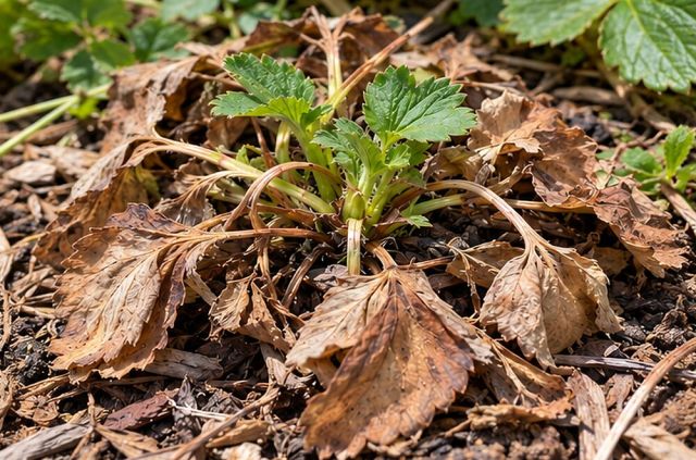 Outer leaves die while the centre stays alive.